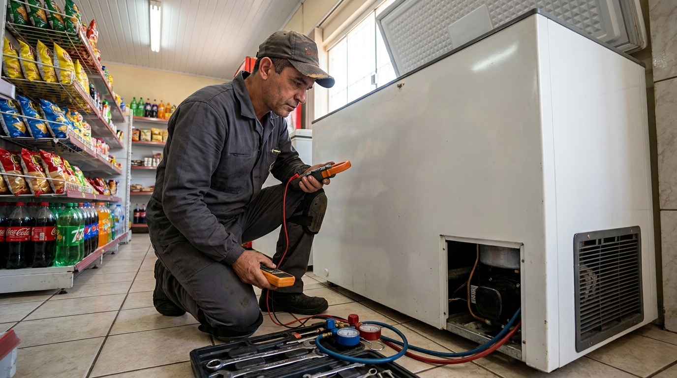 Conserto de placa eletrônica de freezer em Franca‑SP